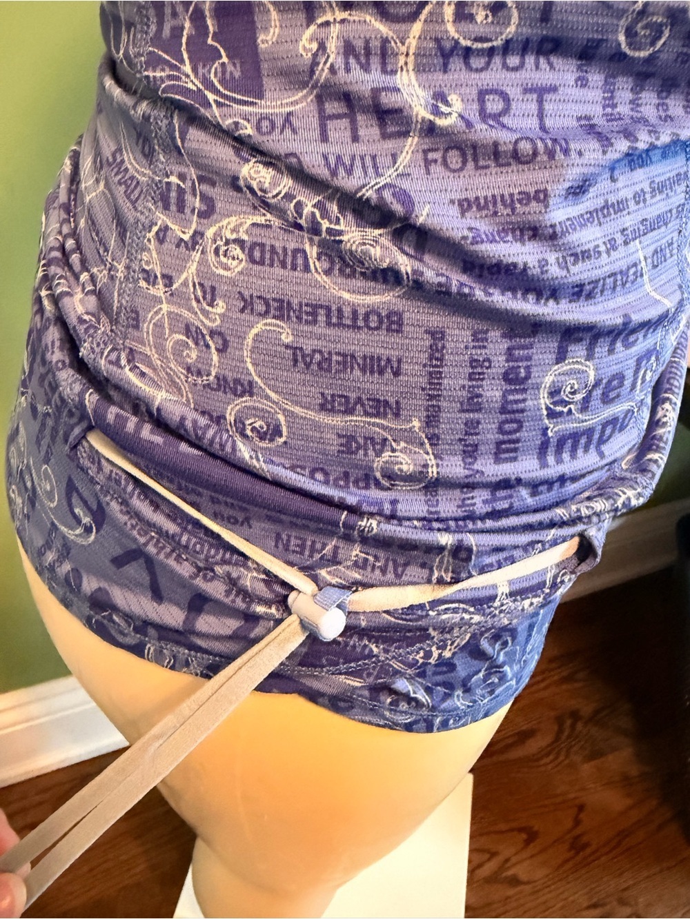 Vintage lululemon athletica Royal Blue Graphic Ruched Tank - Picture 5 of 6